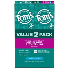 Tom’s of Maine Antiplaque and Whitening Fluoride Free Toothpaste,2 Pack picture