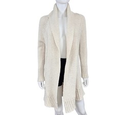 Angel of the North Anthropologie Open Knit Cardigan Sweater Shawl Collar S picture