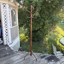Beautiful Vintage Bentwood Hall Hat and Coat Stand – Fine Quality MCM 🔥🔥🔥 picture