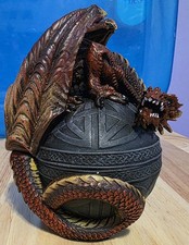 Toscano Dragon Protector of the Celtic Orb Sculptural Box or Ebros Celtic Red... picture