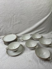 Vintage St Regis Fine China Japan 102 Gold Trim Cups Saucers Set of 6 picture