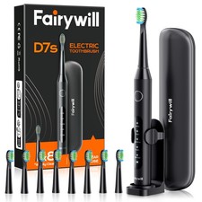 Fairywill Sonic Electric Toothbrush Rechargeable 8 Brush Head 5 Mode Travel Case picture