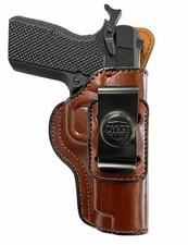 IWB Brown Full Grain Leather Holster - Browning Hi Power 9mm & Sprinfield SA-35 picture