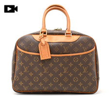 LOUIS VUITTON Deauville M47270 Monogram Boston Handbag Travel Bag Vintage Good picture
