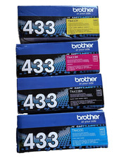 TN433 Toner Set Yellow Magenta Cyan Black New Sealed Never Use or Open picture