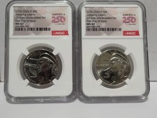 (2 Coin set) 1776 2026 Enduring Liberty Half Dollar 50c P & D NGC MS67 First Day picture
