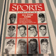 RARE NEWSSTAND July 9, 1956 Sports Illustrated Mantle Musial Banks Berra Snider picture
