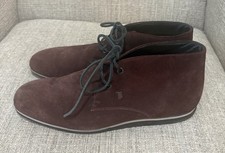 Tod's Men's Burgundy/Brown Suede Chukka Desert Ankle Boots Sz 9 picture
