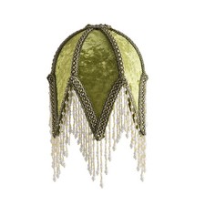 Tassel Lampshade - Retro Country Style Green Bead Tassel Lampshade picture