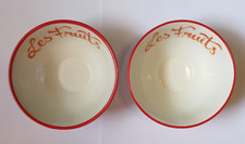 2 Anthropologie Harlie Brown Studio Belle Journee Stoneware Bowls Les Fruits picture