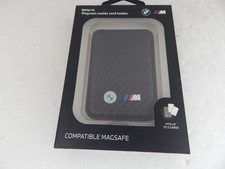 Genuine BMW Magnetic Wallet Card Holder With 2 Card Slots Black New picture