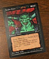 MTG Juzam Djinn Oversized Card Magic The Gathering Vintage WOTC picture