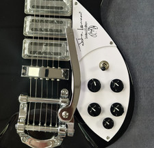 Ship US 325 Electric Guitar Jetglo Black Finish White Pickguard HHH Pickups picture