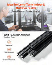5PCS 2040 Aluminum Extrusion 2000mm V Slot Rail CNC 3D Printer Black picture