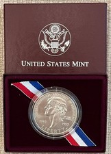 1993 P Thomas Jefferson Uncirculated Commemorative Silver Dollar w/ Box & CoA picture