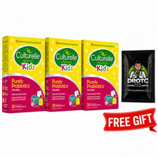 Culturelle Kids Purely Probiotics Chewable 30ct 3-Pack + Free Eye Wipe EXP 07/27 picture