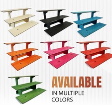 TORCHED 3-Tier Straight Retail Table Display Stand |3 Step Straight Display Rack picture