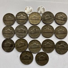17 WWII Silver War Nickels 35% Silver + 2 FREE 1-Gram Silver Coins picture