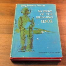 Joan Lowery Nixon SIGNED 1965 Mystery of the Grinning Idol 1st Ed DJ picture