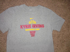 KYRIE IRVING BASKETBALL CAMP Nike gray short sleeve double sided event shirt L picture