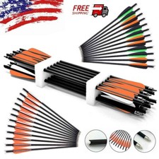 US 20 Inch Hunting Crossbow Bolts Mix Carbon Arrows 12PCS Archery Crossbow NEW picture