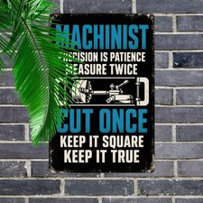 Machinist Room Workshop Decor Vintage Metal Tin Sign Art picture