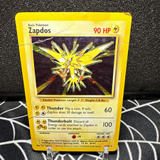 Pokémon WOTC Zapdos 16/102 Base Set Unlimited Holo Rare 1999 English 90HP picture