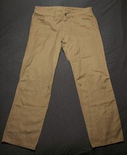 Y2K Patagonia Hemp Overstone Pants Mens 38x34 Tan Straight Leg Workwear Stretch picture