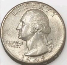 1945-D Washington Quarter Gem BU Uncirculated Free Post Tracking  picture