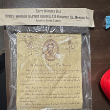 Vintage Mother’s Day Religious Paper Plaque “A Mother’s Secret For Success” picture