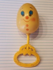 Vintage Stahlwood Humpty Dumpty Egg Rattle. picture