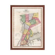 Old Map of Westchester County, NY 1839 - Vintage New York Ar picture