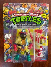 Vintage 1991 TMNT Hose 'Em Down Don Donatello Figure SEALED & UNPUNCHED picture