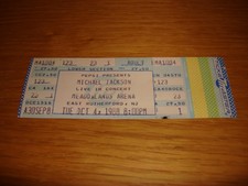 Michael Jackson Bad Tour 4th October 1988 Concert Ticket Unused Mega Rare picture