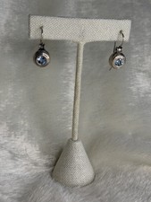 Rare Retired Silpada Blue Zircon Drop Earrings BW508 2002 Israel design picture