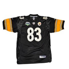 Reebok Pittsburgh Steelers Heath Miller 83 Super Bowl XLIII Jersey Mens 56 Black picture
