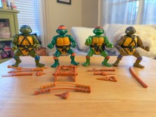 Vintage Teenage Mutant Ninja Turtles 1988 lot of 4 (Near Complete) picture