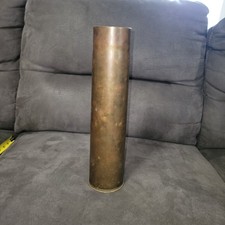 Vintage WW1 Trench Art Brass Shell Vase Flower Artillery Souvenir  picture