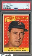 1958 Topps All-Star #485 Ted Williams Boston Red Sox HOF PSA 6 EX-MT picture