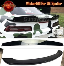 Fit 14-15 Camaro Factory ZL1 Spoiler 2 Pcs Gloss Black Wing Decklid Wickerbill  picture