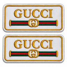 Gucci Logo Embroidered Patch Designer Style Sew On Iron On Jacket Vest Bag DIY picture