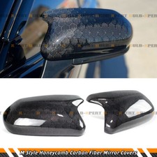 M STYLE HONEYCOMB CARBON FIBER REPLACEMENT MIRROR COVER CAP FOR 2018-2024 CAMRY picture