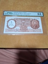 RARE Argentina 1 Peso on 100 Pesos 1969-71 “TOPPICK# 282 PMG: 64EPQ. PICK #162 picture