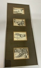 Vintage 1975 Valerian St Thomas USVI Lithograph Set Lime Tree Beach Nautical. picture