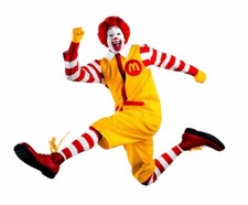 M&Uncle Clown Cosplay Anime Costume Masquerade Party McDonald- Clown Outfit Wig picture