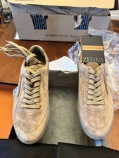 BRAND NEW in box - Zegna Mens Designer 232 Suede Sneakers - NEW picture