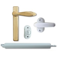 Andersen Emco Storm Door Hardware Kit Brass Exterior White Interior picture