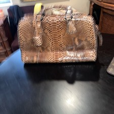 Beautiful Rich Cognac Snakeskin Georgia Armani Top Handle “doctor Bag” picture