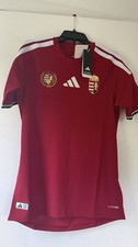 adidas Hungary Soccer Jersey Men’s S Red White Green Slim Fit picture