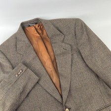 Vito Rufolo Vintage Silk Wool Blazer 39L Lanificio Glen Plaid Italy Sport Coat picture